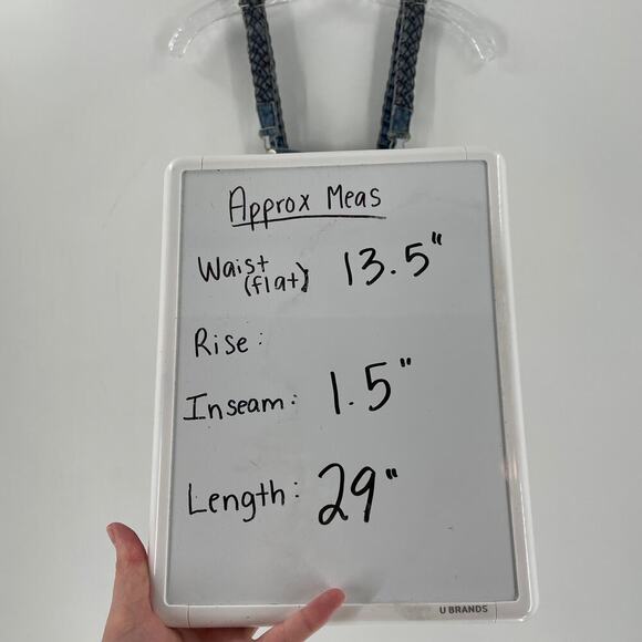 Bullhead Denim Braided Strap Medium Wash Overall Shorts Blue Women's Size 26 - Picture 7 of 7